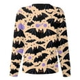 thumbnail image 3 of WTOBBY Women's Fashion Casual Long Sleeve Standing Collar Single Breasted Halloween Printed Workwear Jacket - Comfortable and Durable for Medical Apparel and Costume Use,Khaki 4XL, 3 of 5