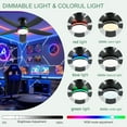 thumbnail image 4 of Ceiling Fan with Light, 48" RGB Low Profile Ceiling Fans with Lights and Remote Control, Dimmable, DC Reversible Motor, Noiseless, 6 Speeds Flush Mount Black Ceiling Fan for Bedroom, 4 of 9