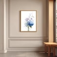 thumbnail image 4 of Blue Floral Hydrangea Plant Canvas Painting Print Wall Art for Living Room Bedroom Decoration Frameless, 4 of 7
