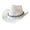 White, variant on Grandest Birch Summer Straw Hat Hollow Out Foldable Adjustable Bead Decor Curled Edge Windproof Strap Western Cowboy Style Solid Color Outdoor Cap ,Gift