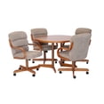 thumbnail image 3 of Caster Chair Company 5-Piece 42x42 Caster Dining Set Wood Edge Laminate Table Top & Stone Chairs, 3 of 12