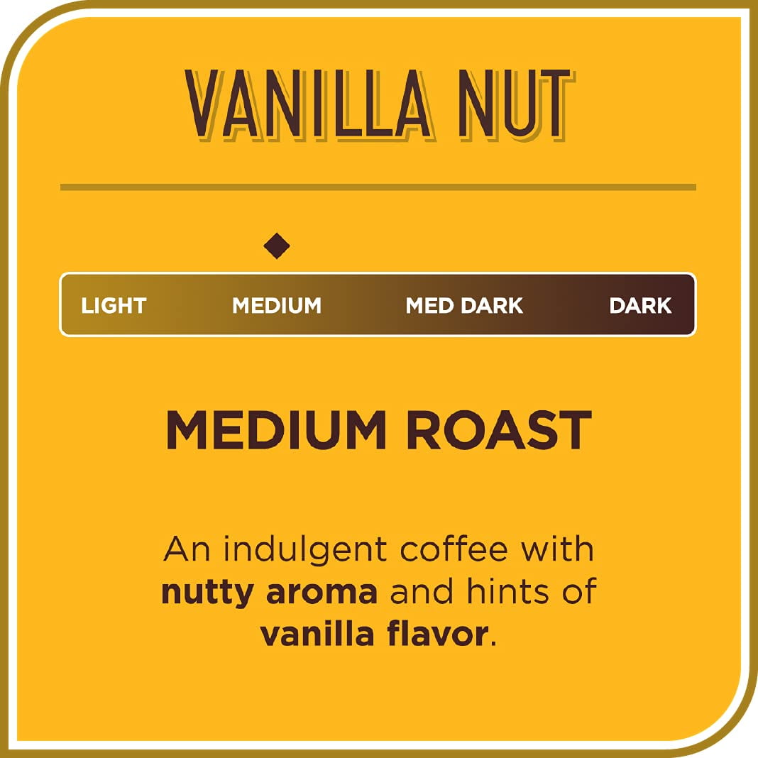 Don Francisco's Vanilla Nut Medium Roast Coffee Pods - 55 K Cups Compatible with Keurig Brewers - 100% Arabica Single Serve - Smooth, Rich Flavor and Nutty Notes
