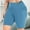 Blue, variant on Abomasnow Plus Size Yoga Shorts for Women High Waist Tummy Control Fitness Athletic Workout Running Shorts with Deep Pockets