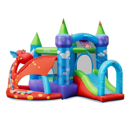 Canddidliike Kids Inflatable Bounce House Dragon Jumping Slide Bouncer Castle with 740W Blower, Bounce House for Kids and Toddler, Inflatable Bouncy Castle