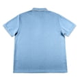thumbnail image 5 of Daiosportswear Men'S Zip Polo Shirts Short Sleeve Lightweight Top Textured Summer Slim Fit Beach Golf Polo Shirts Light Blue XXXL(XXXL), 5 of 9