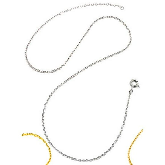 Plated 18 inch Chain White Gold Plate