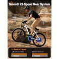 thumbnail image 2 of ESKUTE M200P Electric Bike for Adults, 21-Speed Gear 27.5" Mountain Ebike, 1200W Peak Brushless Motor 28MPH, 48V 13Ah Removable Battery, with NFC Unlock, Step Over E-Bicycle White, UL2849, 2 of 6