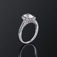 thumbnail image 6 of Lakshya Jewel LLC Cubic Zirconia Oval Cut Women's Engagement aBand Ring 14K White Gold Plated, 6 of 6