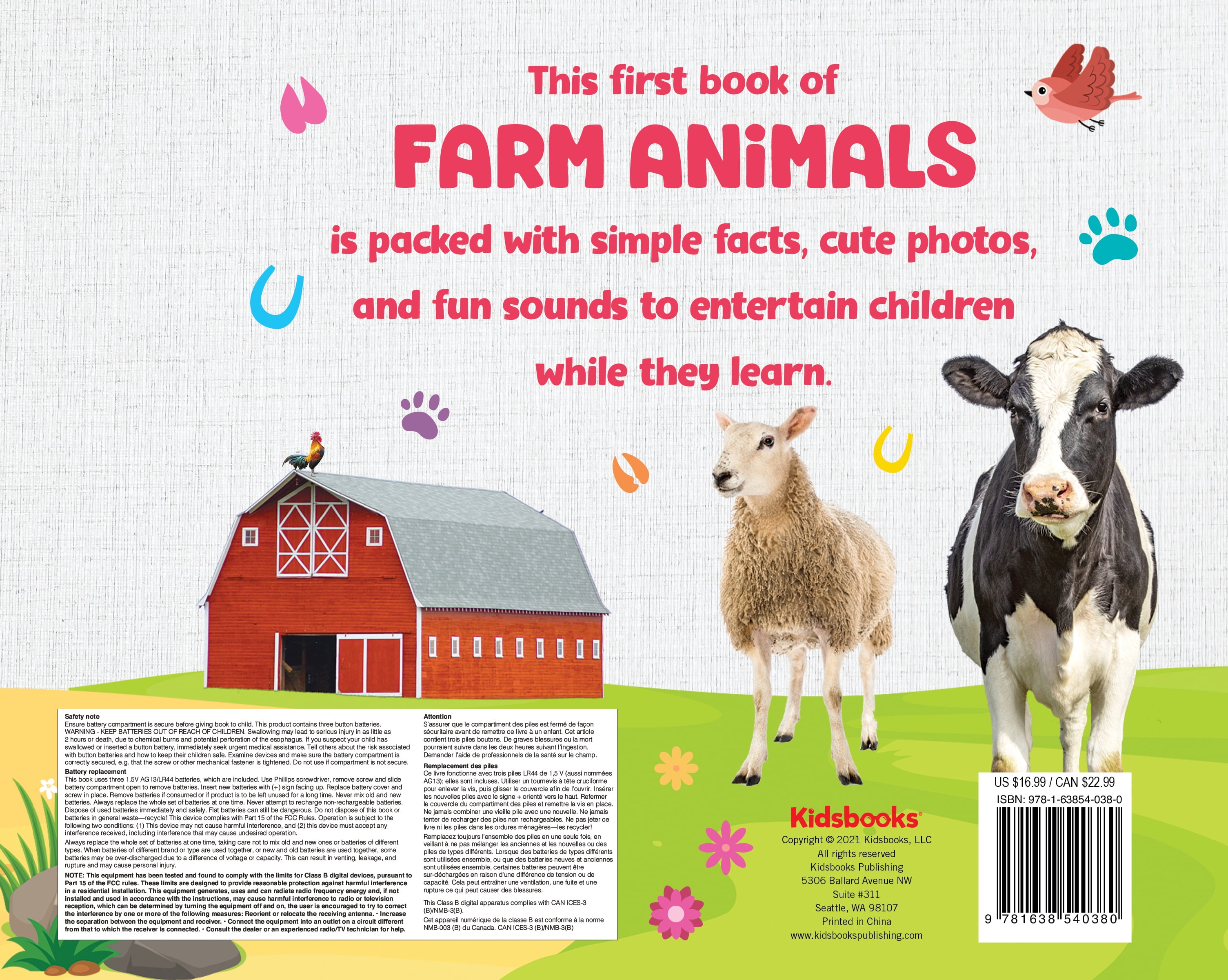 First Animal Facts Farm 5 Button Sound
