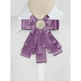 thumbnail image 2 of INSPIRE CHIC Women's Pretied Pin Brooch Ribbon Bowknot Party Bow Tie with Beads, 2 of 5