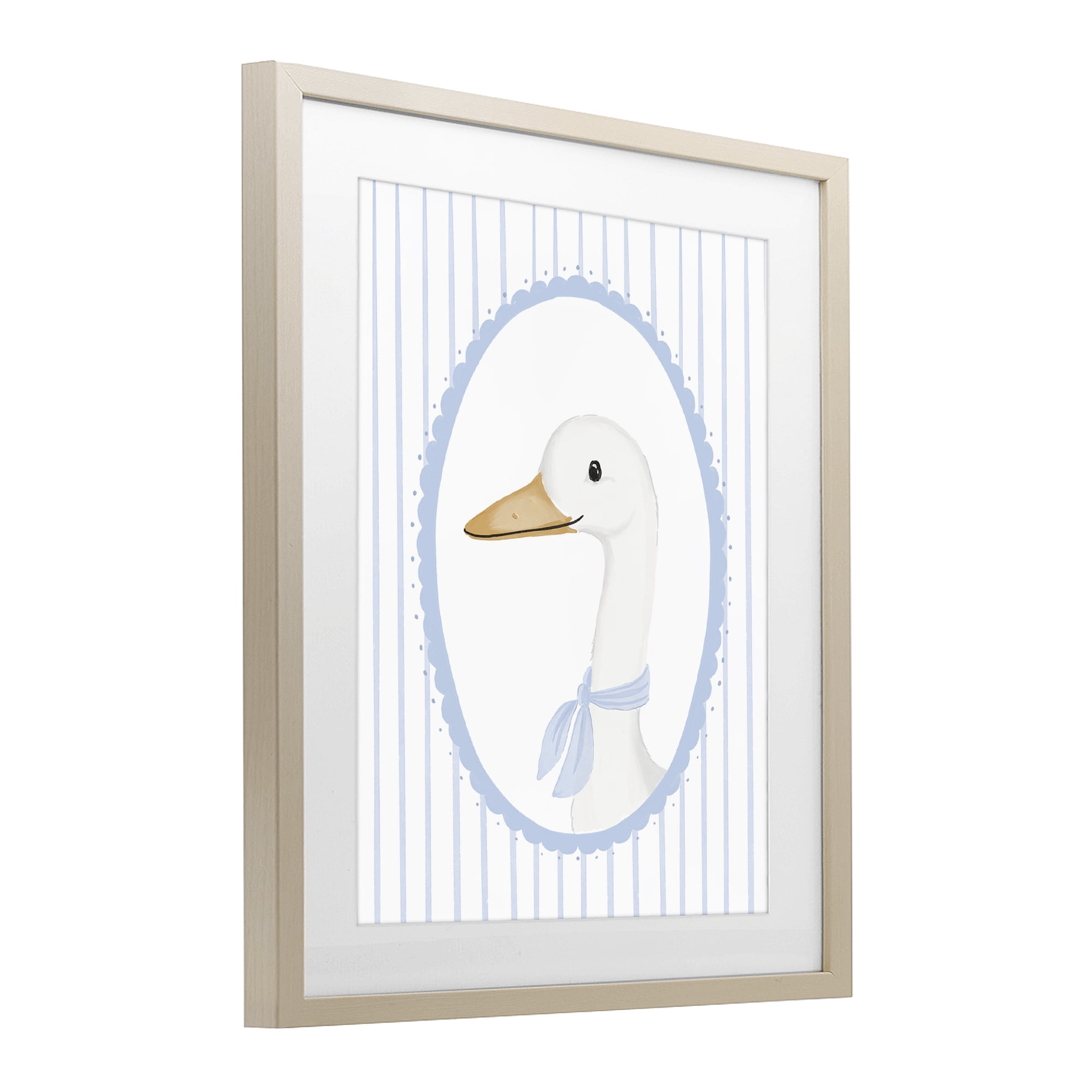Stupell Industries Dainty Bordered Duck Birch Framed Print Under Glass, design by Cherrywood Lane