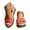 Orange, variant on Espadrille Wedge Sandals for Women Platform Ladies Dressy Sandal Summer Ankle Strap Strappy Shoes