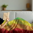 thumbnail image 3 of Rainbow Soft Flannel Fleece Blanket, Pride Flag Inspired Design with Vivid Colors Love Wins Gender Freedom LGBT Themed, Cozy Plush for Indoor and Outdoor Use, 60" x 80", Multicolor, by Ambesonne, 3 of 5