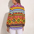 thumbnail image 2 of Africa Ethnic Colorful Pattern Long Sleeve Blouse Woman Streetwear Casual Shirts Summer Oversize Woman Streetwear Clothing Birthday Present, 2 of 7
