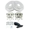 thumbnail image 2 of TRQ Front Performance Brake Pad & Rotor Kit Brake Caliper Brake Pads Brake Rotors Set Ceramic Vented Premium G-Coated Fits Select 2005-2019 Nissan Frontier 2005-2012 Pathfinder 2005-2015 Xterra, 2 of 6