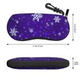 thumbnail image 3 of Zufioo Dark Purple Snowflakes Print Sunglasses Case Tactical Zipper Sunglasses Carrying Case for Men Women, 3 of 6