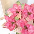 thumbnail image 6 of ToyKingdee Poinsettia Flowers Artificial, Poinsettia Christmas Decoration, Long Stem Velvet Poinsettia Bouquet for Christmas Tree Porch Home Garden Decoration, 6 of 6