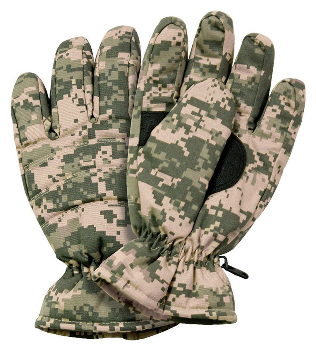 Camouflage Convertible Youth Gloves Mittens w/ Non Slip Gripper Palm NEW!