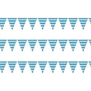 Beistle S50970AZ3 Oktoberfest Pennant Banner 3 Piece, Blue/White
