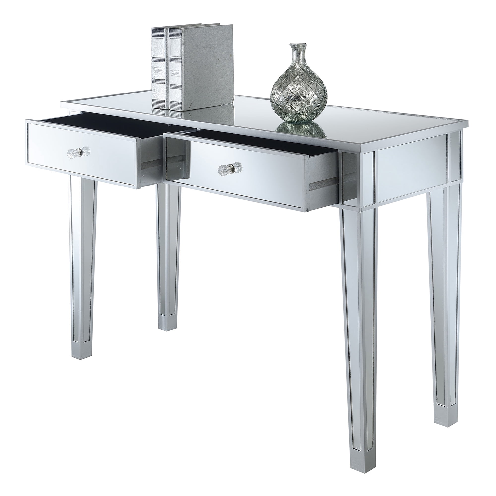Convenience Concepts Gold Coast Mirrored Desk