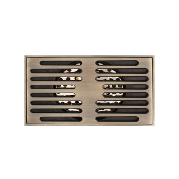 Rectangular Shower Floor Drain, 5.5x3.5 inch Brass Shower Drain with Removable Strainer Cover for Kitchens, Bathrooms, Garages