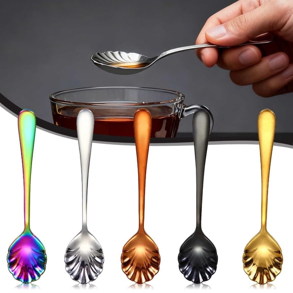 Stainless Steel Coffee Spoons, Mini Teaspoons for Dessert, Honey, Ice Cream, Multicolor Plated Small Stirring Spoon for Tea Cup, Bar, Home Table Decor