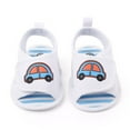 thumbnail image 4 of Infant Baby Boys Girls Summer Beach Sandals Breathable Athletic Anti-slip Soft Sole Newborn First Walker Crib Shoes Cartoon Vehicle Sandals Baby Soft Magic Tape Prewalker Flat Shoes, 4 of 8