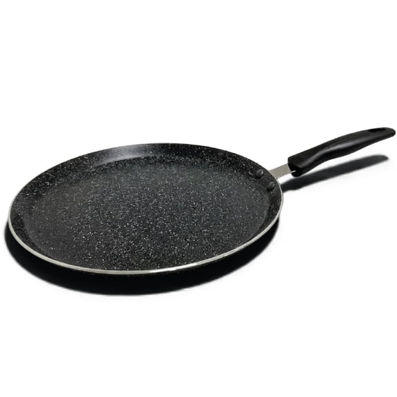 Alpha Living Round Griddle Non Stick Pan - 11.5 Inch Marbled Non-Stick Coated Aluminum Pancake Maker Crepe Pan for Crepes, Tortillas – Heat Resistant Handles – Even Heat Distribution Frying Pans