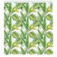 thumbnail image 3 of Ambesonne Jungle Shower Curtain, Vintage Tropical Palm Leaf, 69"Wx84"L, Fern Green Lime, 3 of 3