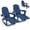 Blue, variant on FOOWIN HDPE Plastic Rocking Adirondack Chair, Folding Rocking Chairs for Patio Porch Rocker Chair, Gray