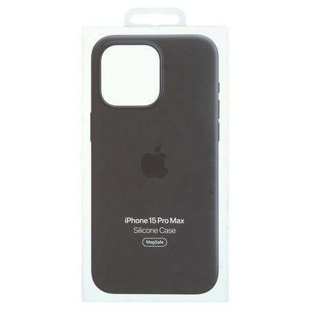 Apple - iPhone 15 Pro Max Silicone Case with MagSafe - Black