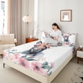 thumbnail image 3 of Erosebridal Farm Animals Donkey Full Size Sheets,Rustic Flowers Bed Sheets For Men Women 4-Piece, 3 of 6
