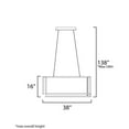 thumbnail image 4 of ET2 Lighting E21266-BK Penrose - 108W 1 LED Linear Pendant-38 Inches Tall and 16 Inches Wide Black, 4 of 5