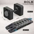 thumbnail image 2 of ARVIVO 2PCS 80lb Adjustable Dumbbell Set with 12×5lb Increments & 10lb Handle Quick-Lock Square Dumbbells for Home Gym, 2 of 9