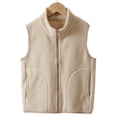thumbnail image 6 of NIEWTR Toddler Vest for Girls Boy Athletic Sleeveless Fleece Vest Fall Winter Waistcoat Outerwear(B-Coffee,11-12 Years), 6 of 7