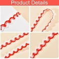 thumbnail image 5 of 17.5 Yards Rick Rack Trim for DIY Sewing Wave Bending Fringe Trim Two Tone RIC Rac Wavy Ribbon 8mm Red White Zig Zag Braid Lace Trim Polyester Webbing Ribbon for DIY DIY Crafts Christmas Gift, 5 of 5