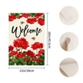 thumbnail image 5 of Spring Summer Geranium Welcome Garden Flag Double Sided Summer Bee Red Floral Small Burlap Yard Flag House Seasonal Outside Outdoor Decoration 12 x 18 Inch, 5 of 5