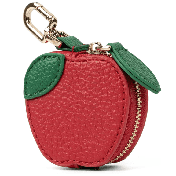 Cute Fruit Coin Purse Bag Charm,Mini Leather Coin Change Purse & Pouch Holder Keychain Charm for Handbag Tote Wallet Airtag Accessories,Kawaii Fruit Bag Charms for Girl Women