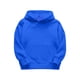 thumbnail image 1 of Gibobby Sudadera de cuello redondo de manga larga de algodónNiños Niñas Lana Sólida Manga Larga Patchwork Con Capucha Engrosada Sudadera Cálida Blusa Top(Azul oscuro, 12-18 Meses), 1 of 5