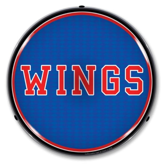 Collectable Sign and Clock Wings LED Lighted Premium Sign