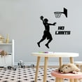 thumbnail image 1 of Sports Wall Decals for Boys Bedroom - No Limit Slam Dunk by Basketball Player Player DIY & Creativity Boy Girl Bedroom Wall Sticker - Size: 8 In x 10 In, 1 of 5