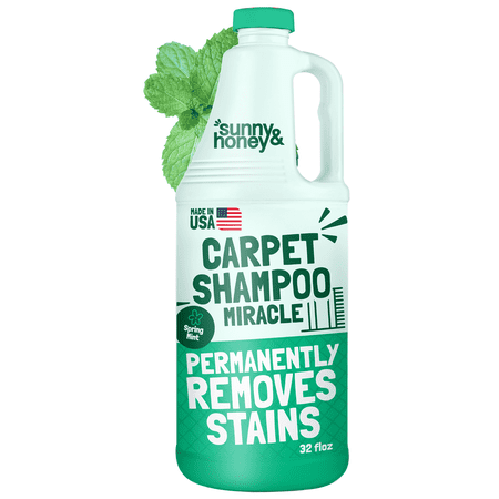 Sunny & Honey Carpet Cleaner Shampoo Solution for Machines, 32floz Mint