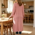 thumbnail image 5 of cocolona Long Cardigan for Women LightWeight Long Sleeve Open Front Outerwear Elegant Solid Color Long Jacket with Pockets, 5 of 6