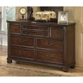 thumbnail image 2 of Signature Design by Ashley Leahlyn Dresser, Warm Brown Finish, 7 Drawers, Old World Style, 2 of 3