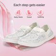 thumbnail image 6 of LUCKY STEP Rhinestone Loafers Shoes Comfort Slip On Mesh Knit Walking Shoes,White,Womens, 6 of 10