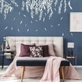 thumbnail image 4 of Calcomanías de pared con hojas blancas colgantes, calcomanías de pared de gran tamaño con plantas de vid, murales de pared, decoración de pared blanca para niñas, 4 of 8