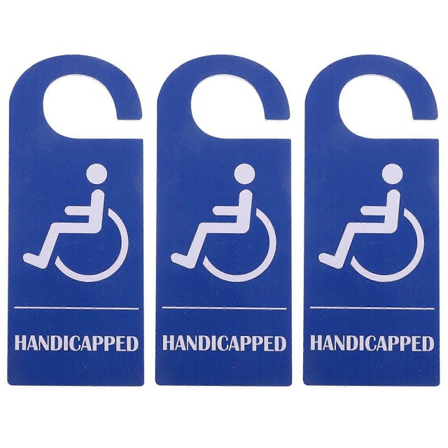 3pcs Handicap Car Sign: Handicap Parking Permit Tag for Car - Handicapped Placard Hanger - Disabled Sign for Vehicles Or Door