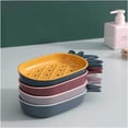 thumbnail image 3 of Organizador de cocina elegante con drenaje, soporte para esponja y jabón en forma de piña en color gris claro, 3 of 4