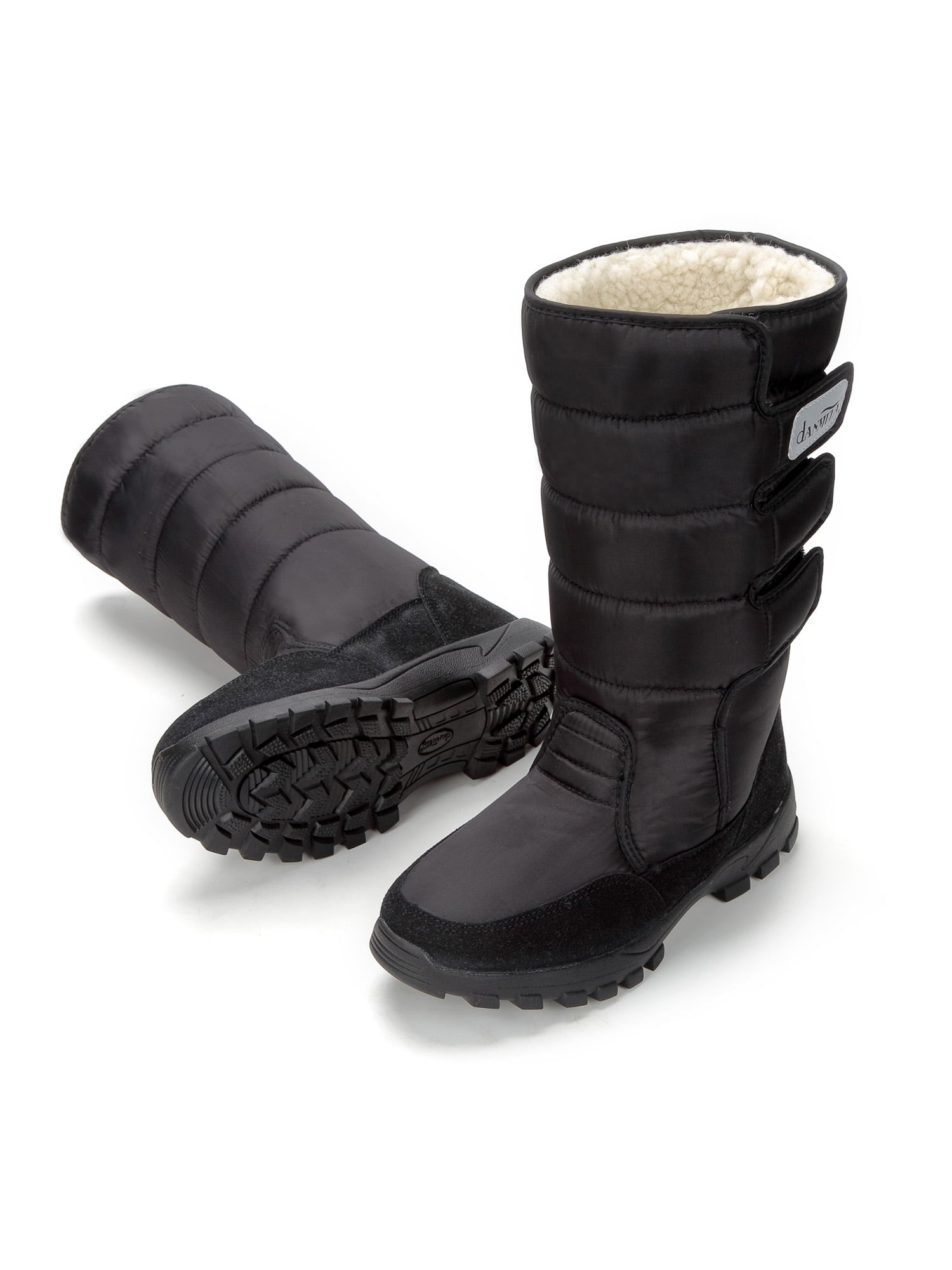 Mens Snug Buckle Boots Winter Warm Snow 