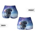 thumbnail image 5 of Kdxio Astronauts Start Running Print Workout Shorts for Women Seamless Soft Smooth Gym Yoga Scrunch Active Shorts, 5 of 9